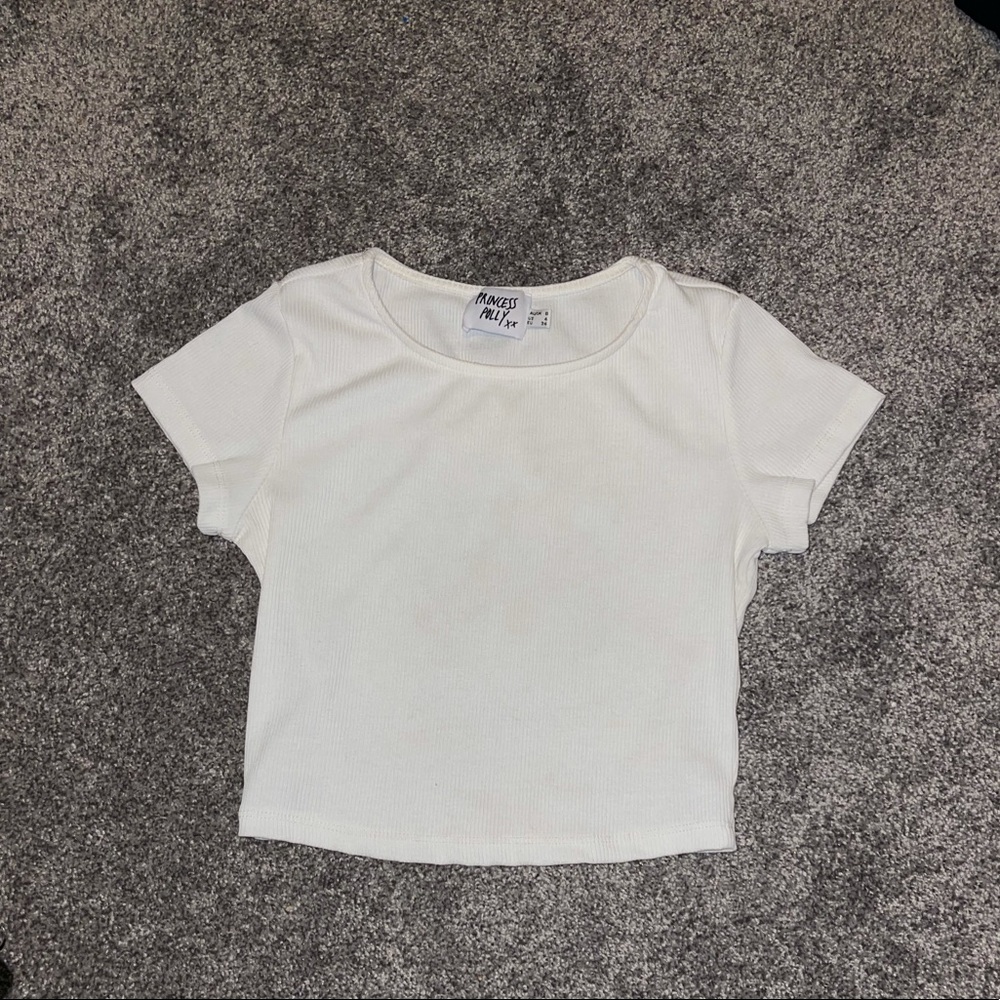Princess Polly Ribbed Crop Tee
